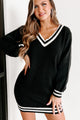 Better Be Long Sleeve Sweater Dress (Black) - NanaMacs