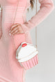 Dessert First Cupcake Shaped Crossbody (White/Pink) - NanaMacs