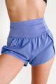Fitness Fanatic High Waisted Athletic Shorts (Blue) - NanaMacs