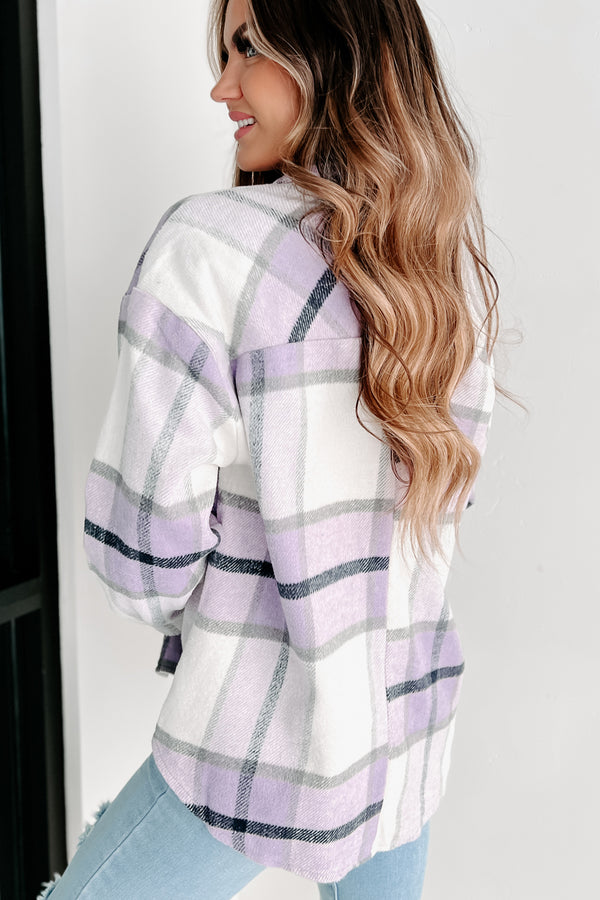 Tandy Plaid Shacket (Lavender) - NanaMacs