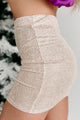 Try & Keep Up Sequin Mini Skirt (Rose Gold) - NanaMacs