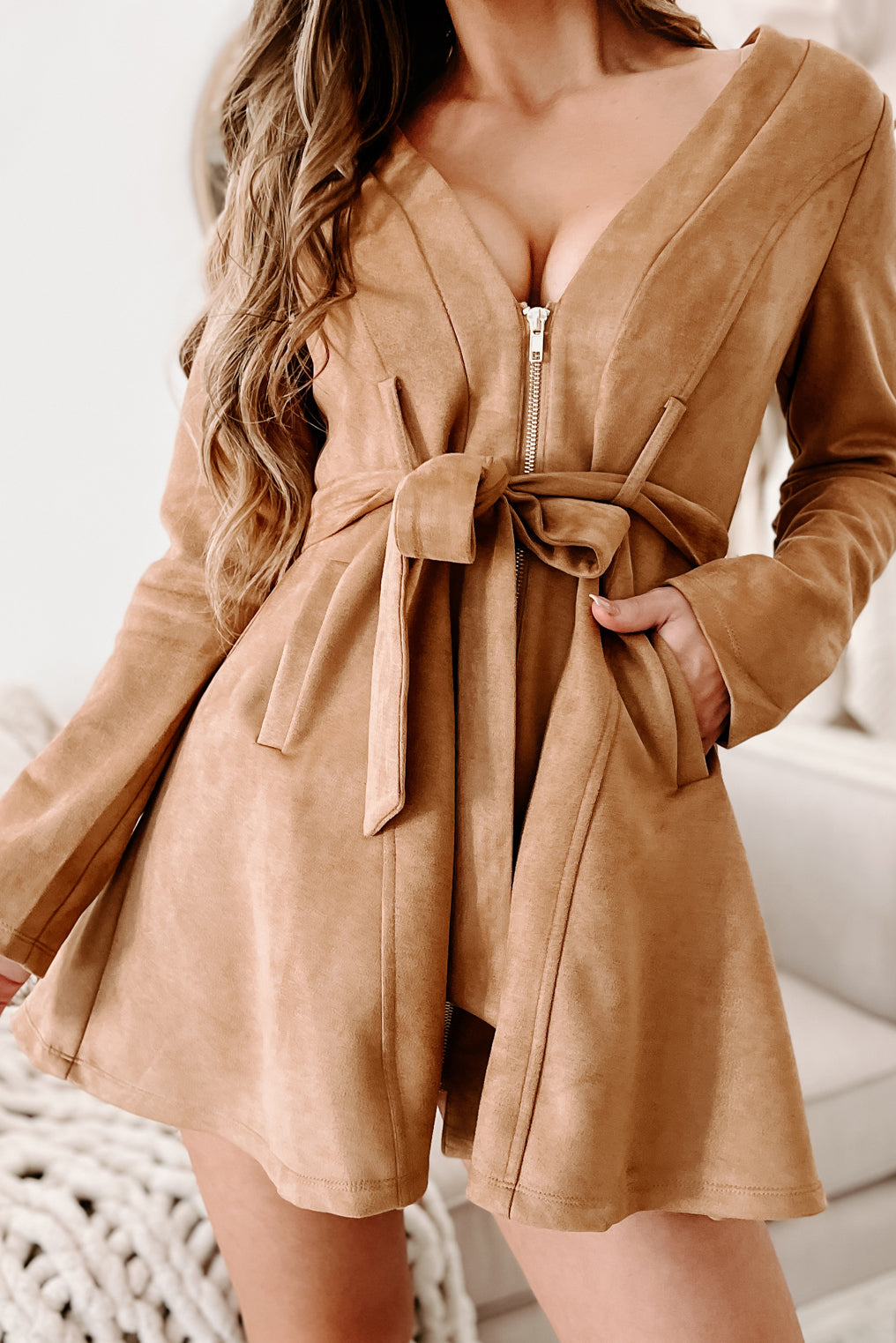 Doorbuster- Yours Forever Faux Suede Jacket (Camel) - NanaMacs