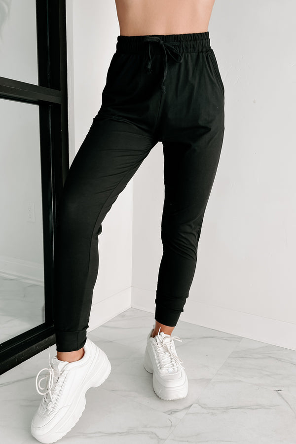 Holiday Steal- Keeping Cozy Buttery Soft Joggers (Black) - NanaMacs