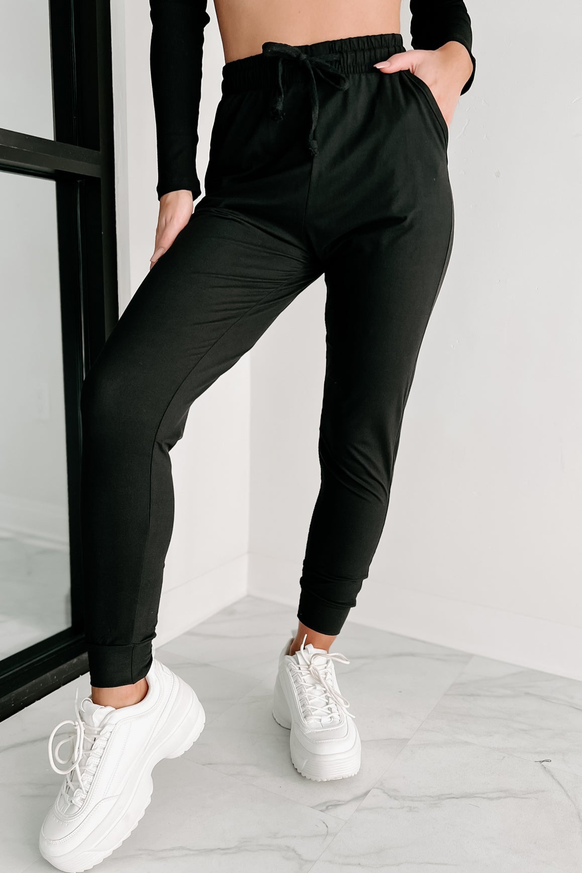 Holiday Steal- Keeping Cozy Buttery Soft Joggers (Black) - NanaMacs