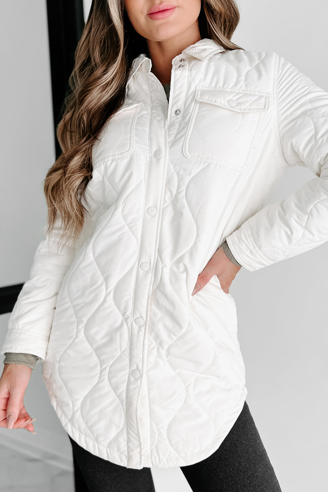Ready For Anything Quilted Jacket (Ivory) - NanaMacs