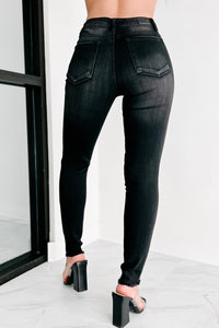 Holiday Steal- Honor Bound Mid-Rise Distressed Skinny Jeans (Black) - NanaMacs