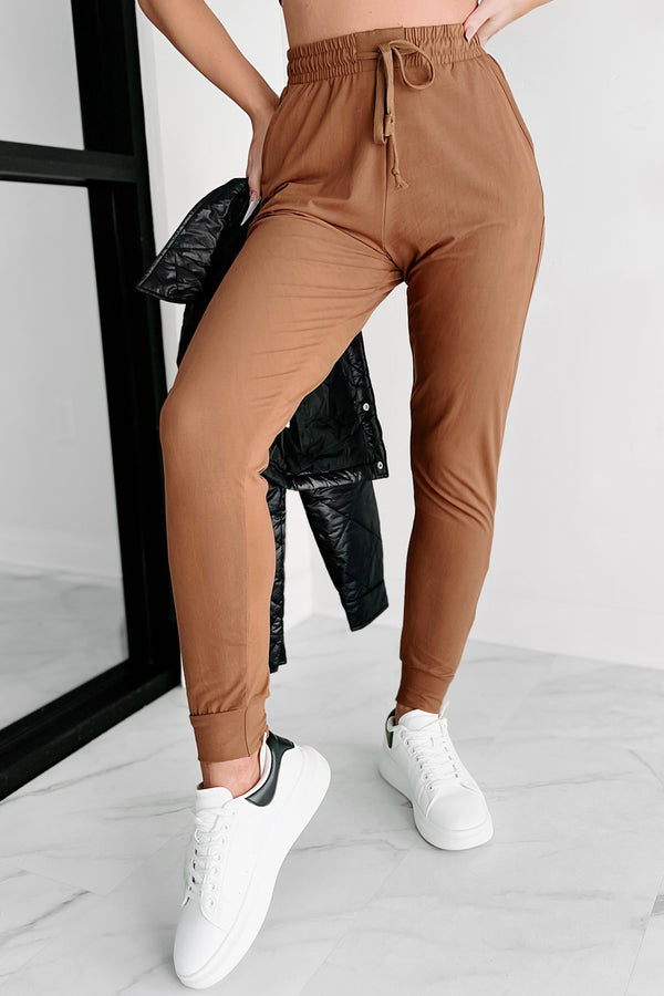 Keeping Cozy Buttery Soft Joggers (Cognac) - NanaMacs