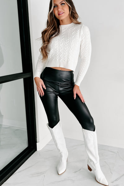 Doorbuster- Accordingly Adorable Cable Knit Detail Sweater (Ivory) - NanaMacs