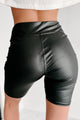 Hate To See Her Go Faux Leather Biker Shorts (Black) - NanaMacs