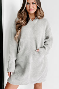 My Only Comfort Plush Knit Blanket Hoodie (Gray) - NanaMacs