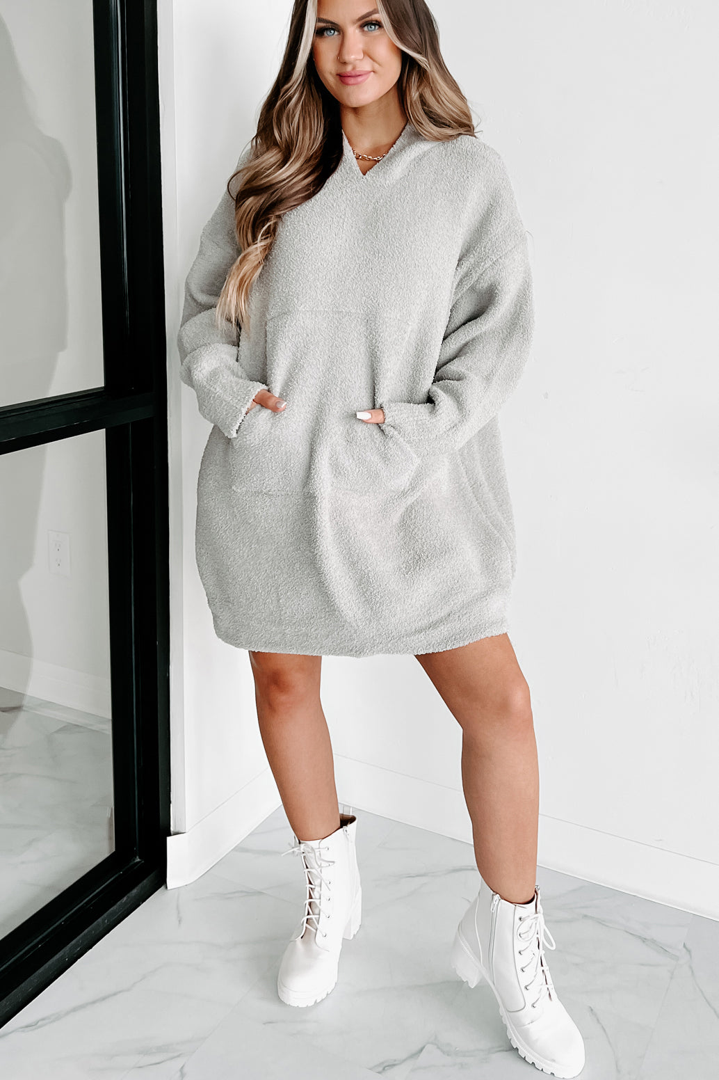 My Only Comfort Plush Knit Blanket Hoodie (Gray) - NanaMacs