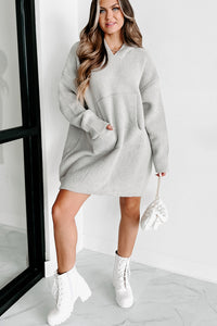 My Only Comfort Plush Knit Blanket Hoodie (Gray) - NanaMacs