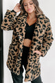 All About The Attention Teddy Sherpa Leopard Coat (Brown) - NanaMacs