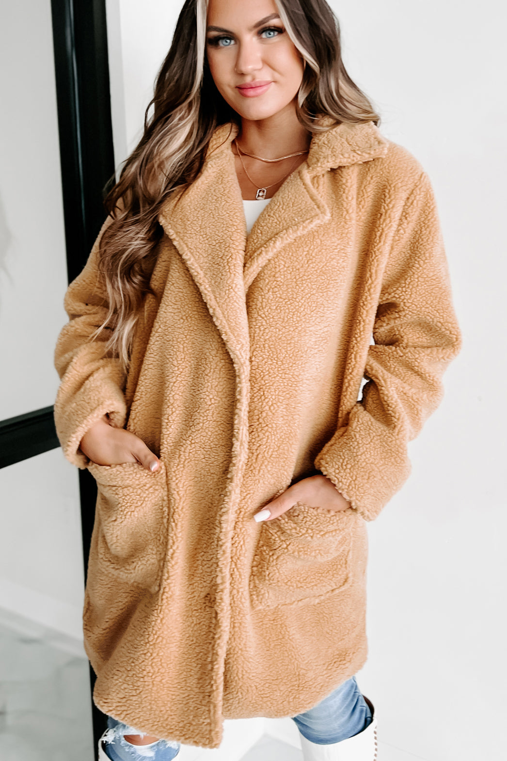 Coldest Days Teddy Coat (Camel) - NanaMacs