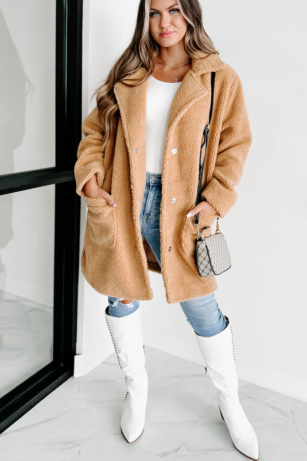 Coldest Days Teddy Coat (Camel) - NanaMacs