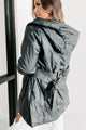 Wintry Winds Hooded Faux Leather Puffer Coat (Black) - NanaMacs