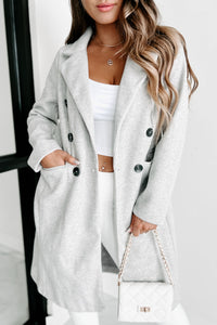 Inspiring Confidence Single Button Coat (Heather Grey) - NanaMacs