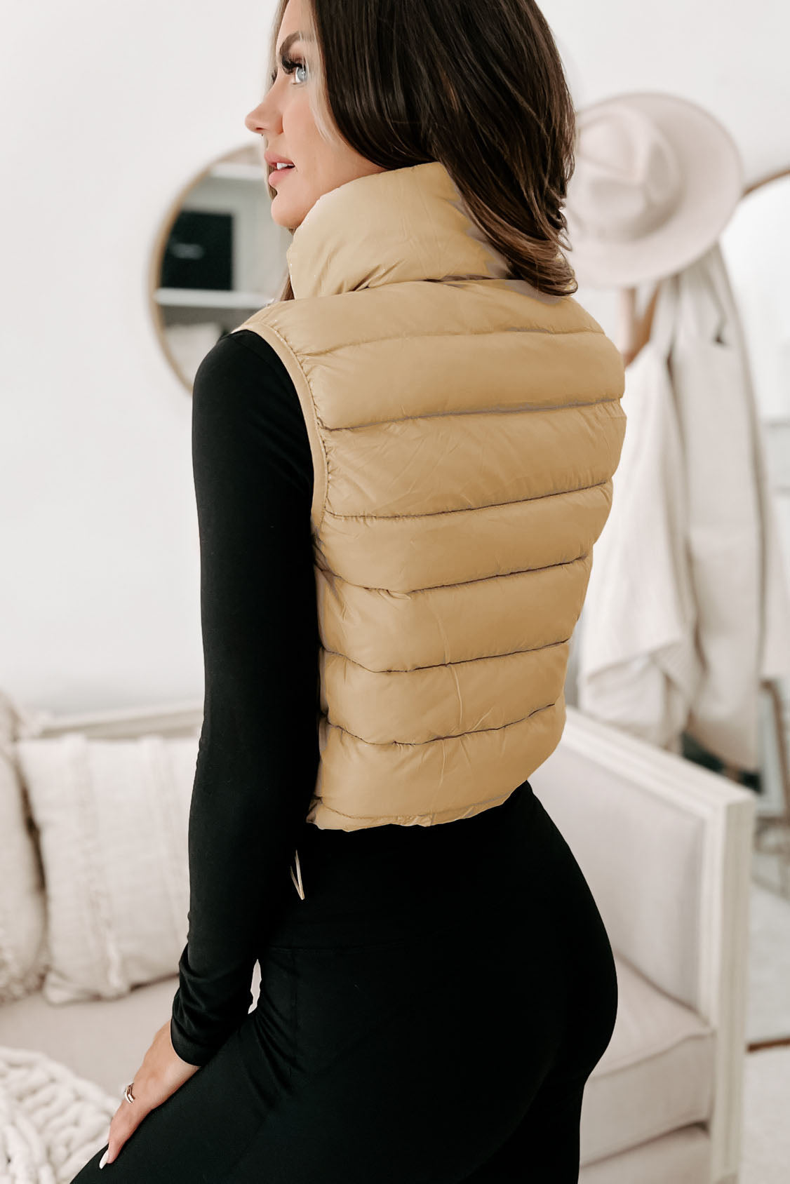 Northern Winds Puffer Vest (Khaki) - NanaMacs