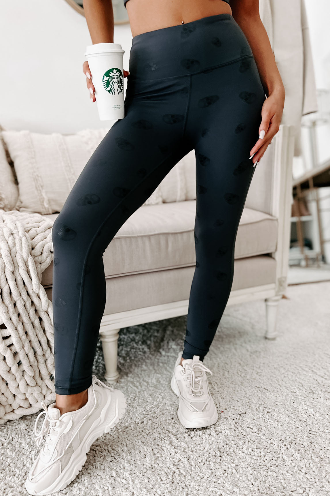 Grey 2024 patterned leggings