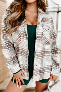 Counting On It Plaid Shacket (Brown) - NanaMacs