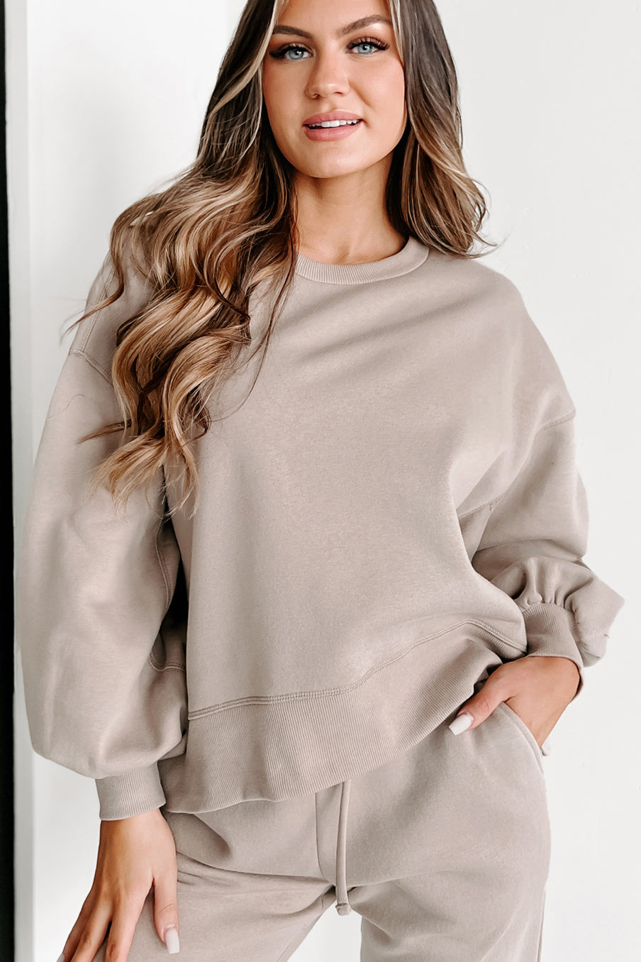 Just Admit It Sweatshirt & Jogger Two-Piece Set (Ash Mocha) · NanaMacs