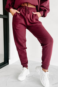 Just Admit It Sweatshirt & Jogger Two-Piece Set (Dark Burgundy) - NanaMacs