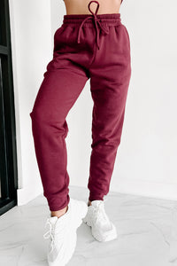 Just Admit It Sweatshirt & Jogger Two-Piece Set (Dark Burgundy) - NanaMacs