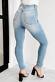 Anika High Rise Distressed Skinny Jeans (Light Stone) - NanaMacs