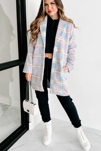 Cutest Quality Plaid Jacket (Blue/Pink/White) - NanaMacs