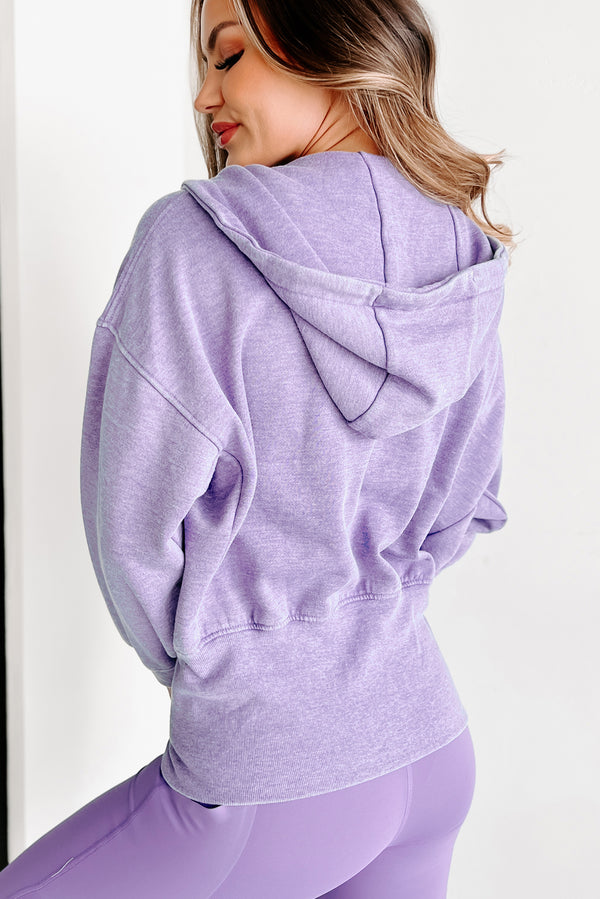 Completely Content Zip-Up Hoodie (Purple) - NanaMacs