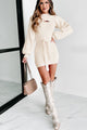 Naomi Two-Piece Sweater Dress Set (Cream) - NanaMacs