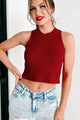 Will Wonders Never Cease Crop Sweater Tank (Red) - NanaMacs