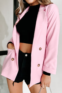 Executive Order Open Front Blazer (Pink) - NanaMacs