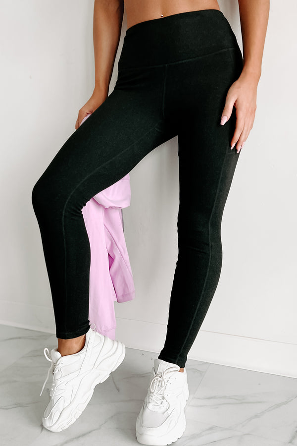 Gym Code High Waisted Pocket Leggings (Black) - NanaMacs