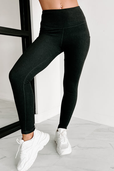 Gym Code High Waisted Pocket Leggings (Black) - NanaMacs