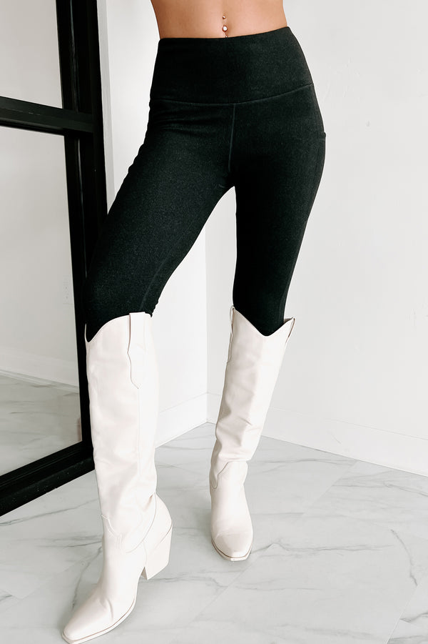 Gym Code High Waisted Pocket Leggings (Black) - NanaMacs