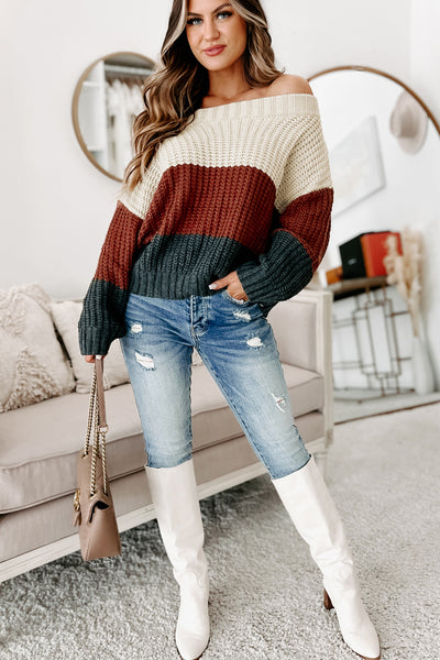 Keeping On Colorblock Sweater (Beige) - NanaMacs