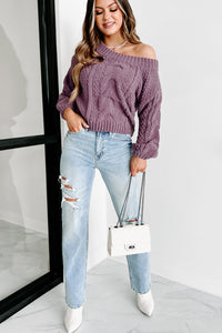 Perfectly Fitting Off The Shoulder Sweater (Plum) - NanaMacs