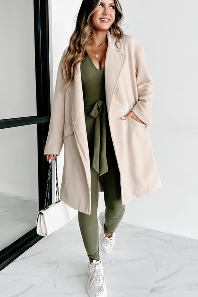 Cover Me Up Double Button Coat (Natural) - NanaMacs