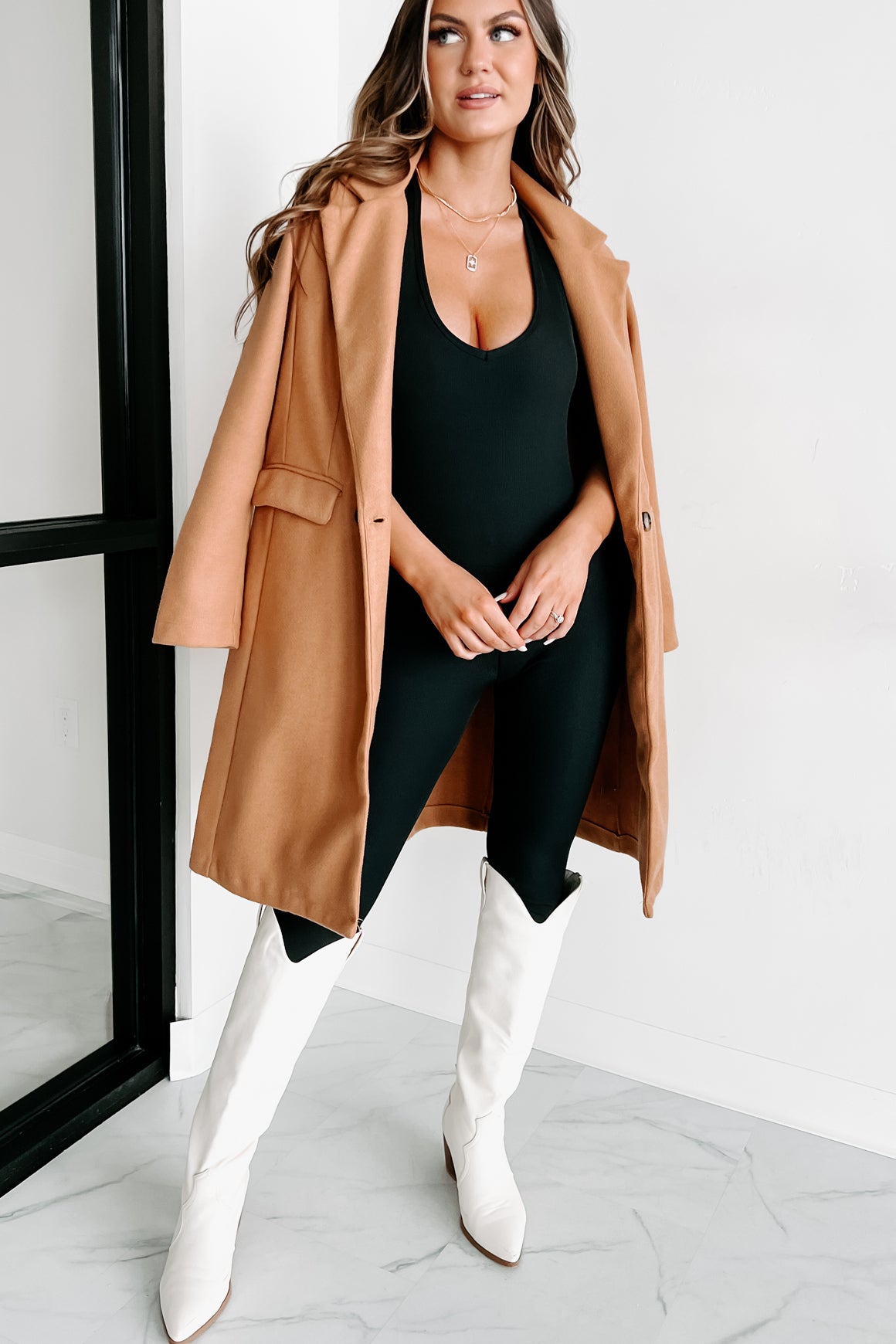 Inspiring Confidence Single Button Coat (Camel) - NanaMacs