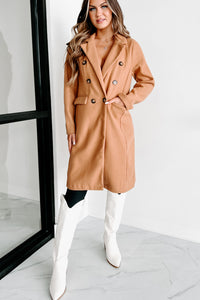 Inspiring Confidence Single Button Coat (Camel) - NanaMacs