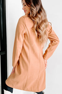 Inspiring Confidence Single Button Coat (Camel) - NanaMacs