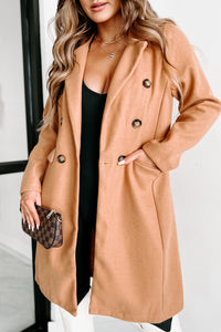 Inspiring Confidence Single Button Coat (Camel) - NanaMacs