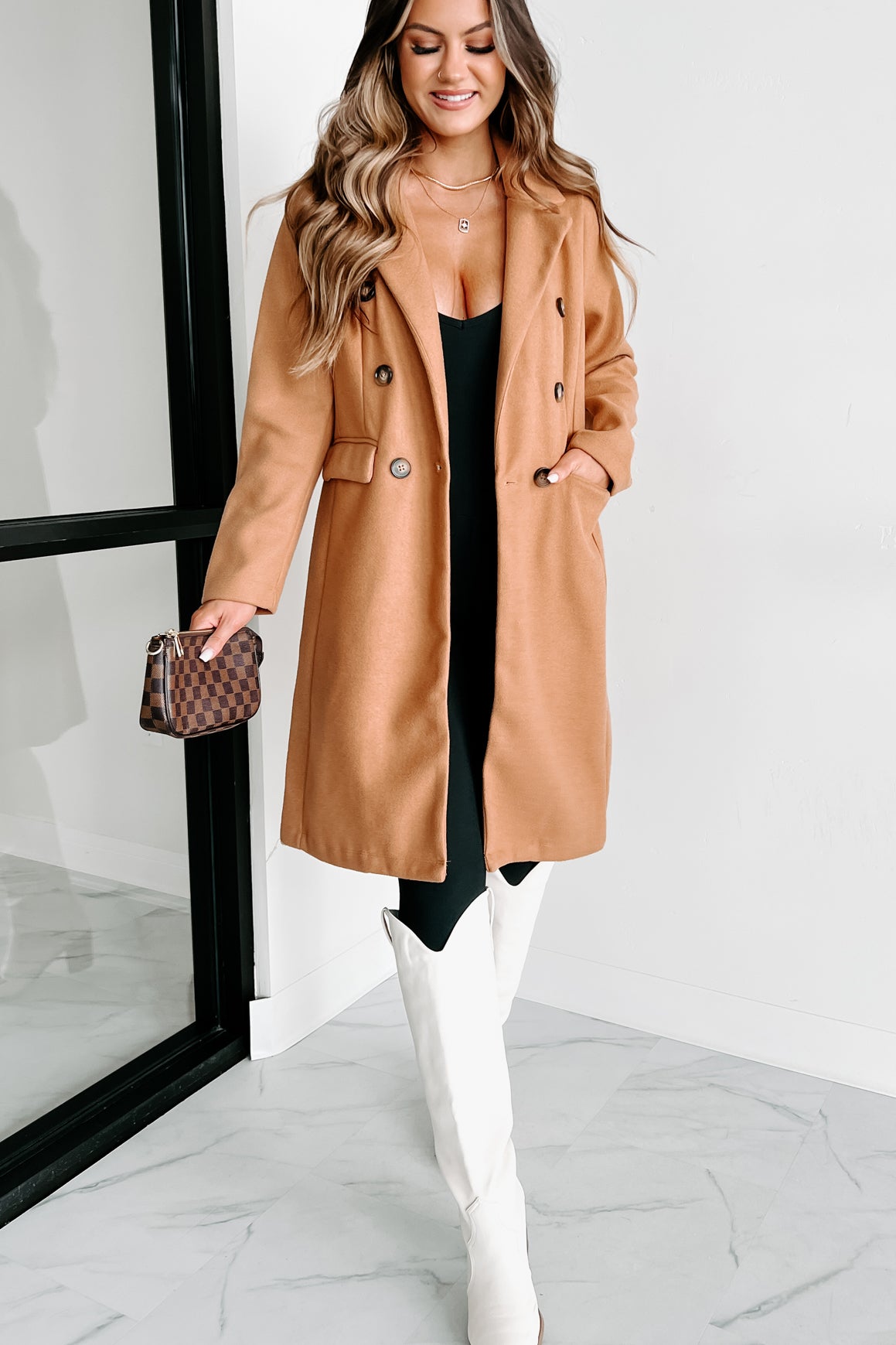 Inspiring Confidence Single Button Coat (Camel) - NanaMacs