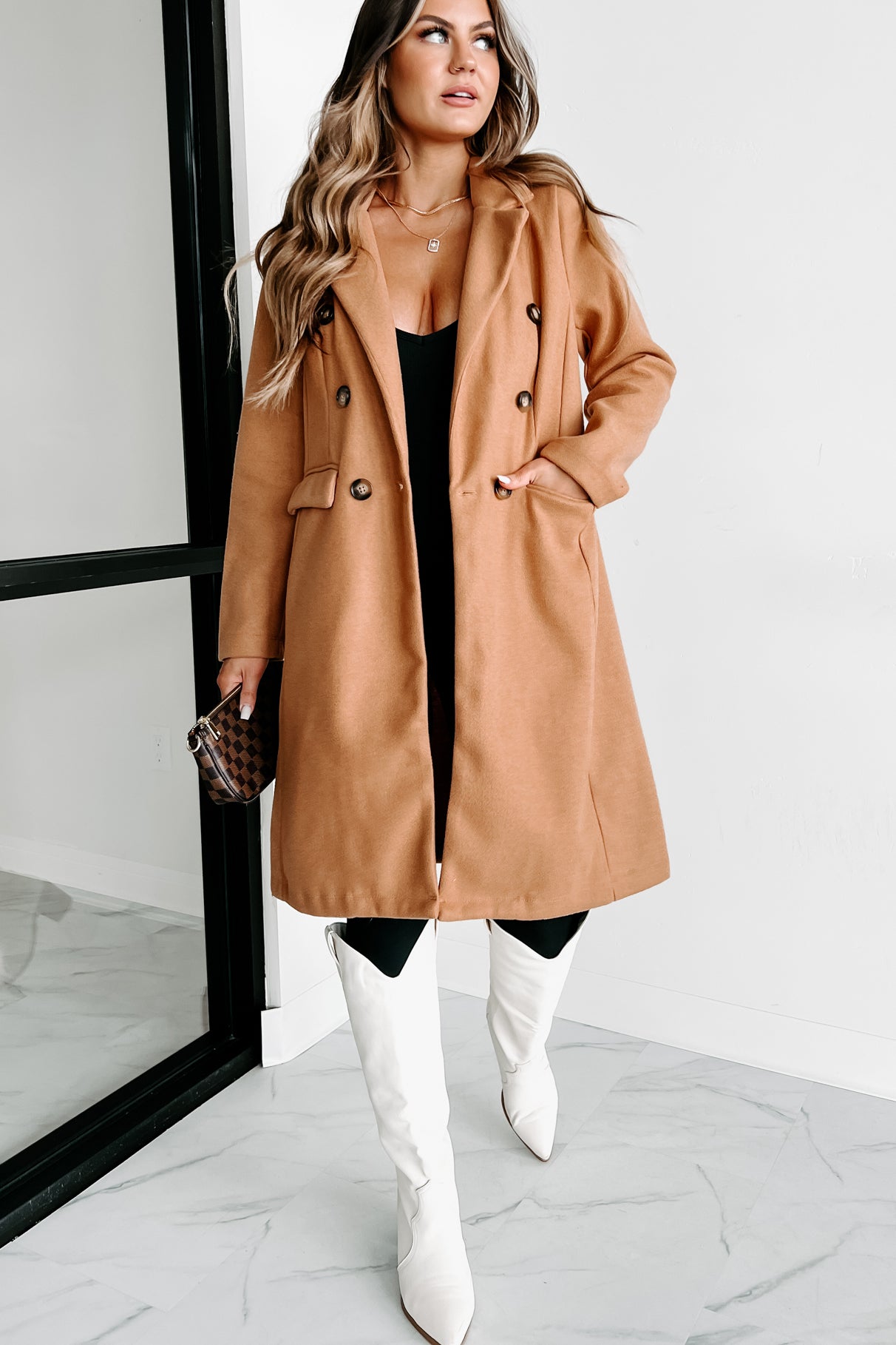 Inspiring Confidence Single Button Coat (Camel) - NanaMacs