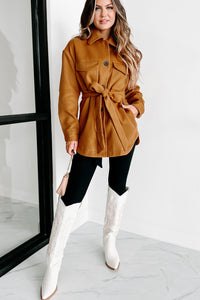 City Stroll Button Front Coat (Copper) - NanaMacs