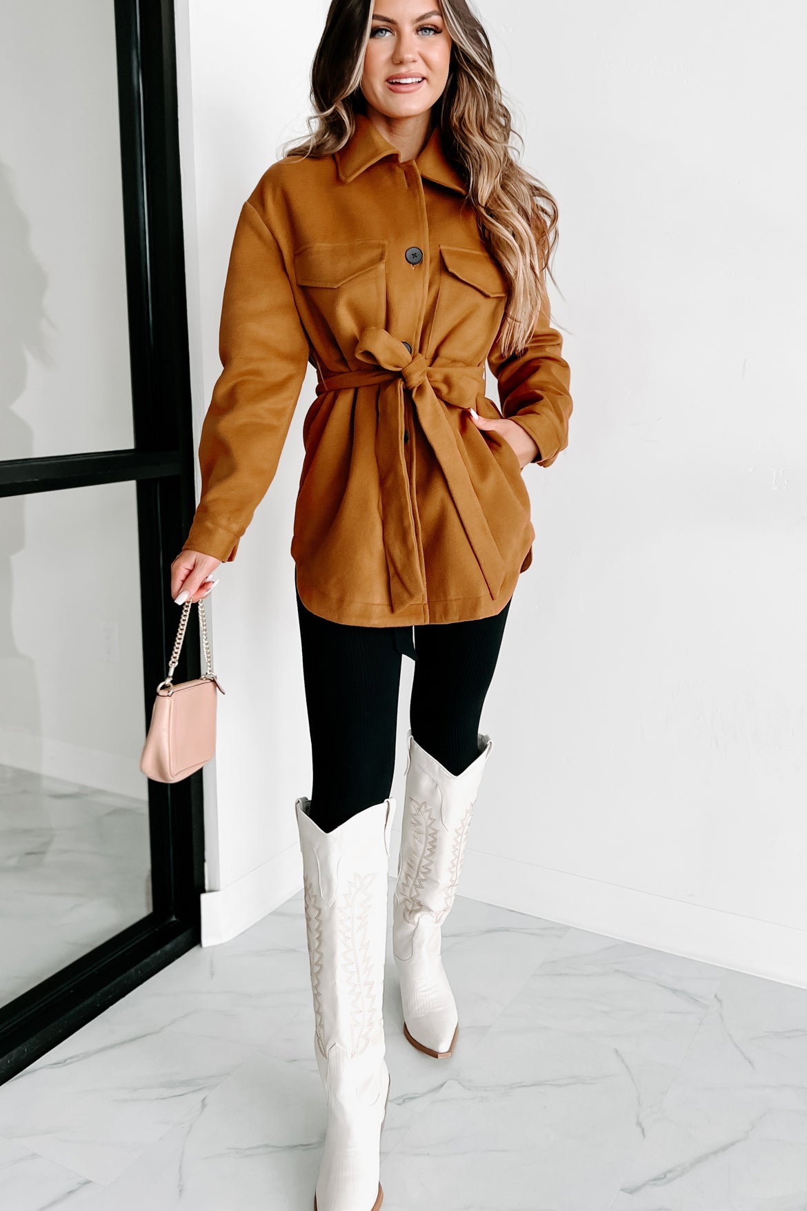 City Stroll Button Front Coat (Copper) - NanaMacs