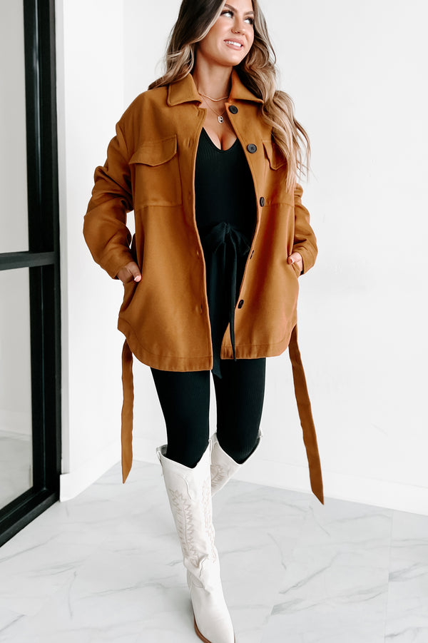 City Stroll Button Front Coat (Copper) - NanaMacs