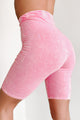 Just Rolling With It Two Piece Biker Short Set (Pink) - NanaMacs