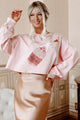 Celebrate Good Times Sequin Bridesmaid Graphic Top (Light Pink) - NanaMacs